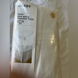 IKEA | White Twin Bed Skirt | Oleby Box Pleat White | NIP
